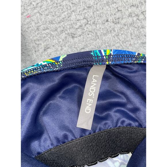 Lands End Womens Size 2 Green Blue Paisley Tankini Swim Top NWT - Picture 4 of 8